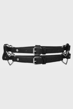 Killstar Irene Heart Buckle Faux Leather Belt -Kill Star Store Irene Belt G