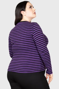Jett Long Sleeve Top [PLUM] [PLUS] -Kill Star Store JETT LONG SLEEVE TOP PLUM PLUS W E