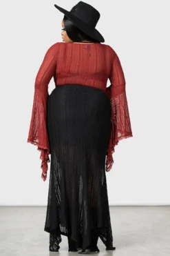 KILLSTAR Juliet's Betrayal Maxi Skirt - Plus Size Gothic Lace -Kill Star Store JULIETS BETRAYAL MAXI SKIRT BLACK PLUS W E