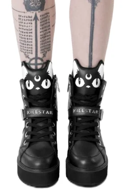 KILLSTAR Keiko Kitty High Top Sneakers