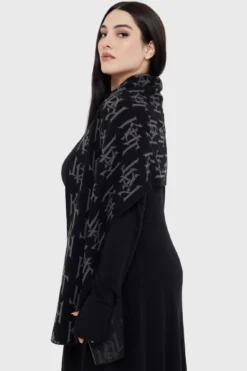 KILLSTAR Kihilist Scarf - Statement Soft Knitted Accessory -Kill Star Store KIHILISTSCARF E