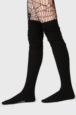 KIHLIST Kurika Ribbed Knit Over-The-Knee Socks -Kill Star Store KURIKA SOCKS W D