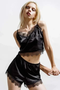 Lace Of Spades Satin Set