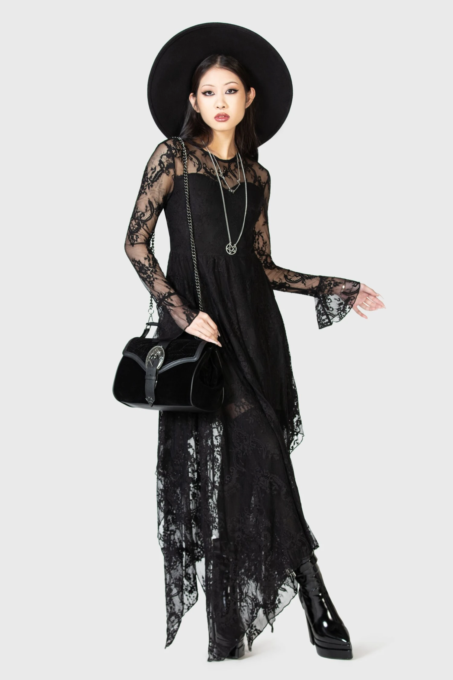 KILLSTAR Lady Arachne Handbag - Velvet Goth Shoulder Bag 5 KILLSTAR Lady Arachne Handbag - Velvet Goth Shoulder Bag - Image 5