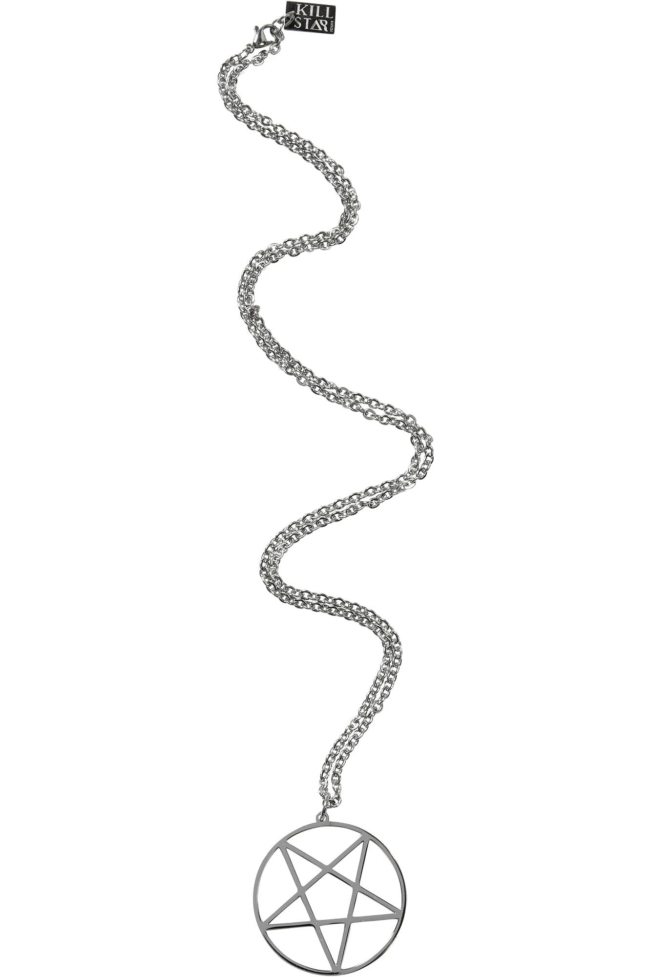 Killstar Lavey Pentagram Necklace - Large Stainless Steel Pendant 3 Killstar Lavey Pentagram Necklace - Large Stainless Steel Pendant - Image 3