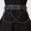KIHILIST Learn From Miseries Statement Belt with Chains & Spikes