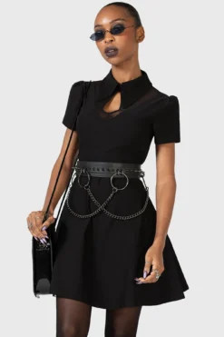 KIHILIST Learn From Miseries Spiked Gothic Belt - Plus Size Accessory