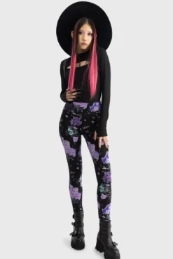 KILLSTAR x Monster High Lets Bolt Printed Leggings -Kill Star Store LETS BOLT LEGGINGS W E