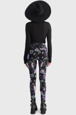 KILLSTAR x Monster High Lets Bolt Printed Leggings -Kill Star Store LETS BOLT LEGGINGS W F
