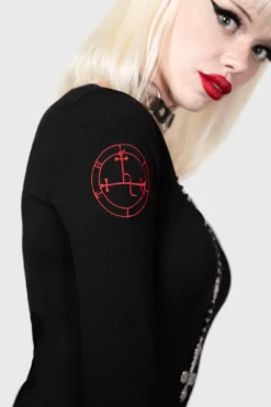 Lilith's Rage Long Sleeve Dress -Kill Star Store LILITHS RAGE LONG SLEEVE DRESS W C