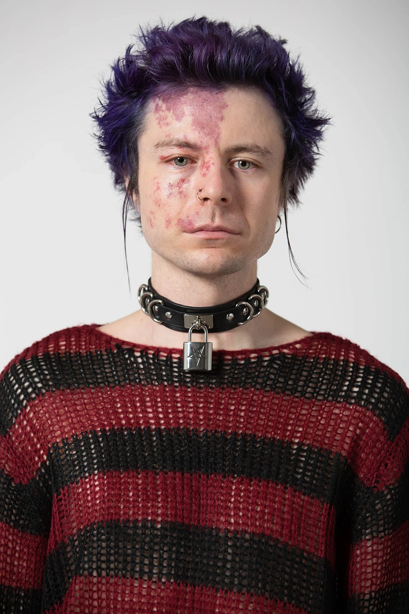 KILLSTAR Lock N' Load Padlock Choker - Gothic Pentagram Faux Leather Jewelry 2 KILLSTAR Lock N' Load Padlock Choker - Gothic Pentagram Faux Leather Jewelry - Image 2