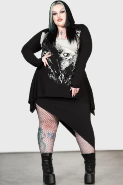 KILLSTAR Lone Spirits Plus Size Hooded Top - God Machine Art 8 KILLSTAR Lone Spirits Plus Size Hooded Top - God Machine Art -Kill Star Store LONE SPIRITS TOP PLUS W E