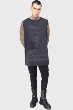 KILLSTAR Love Is Dead Acid Wash Vest