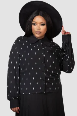 KILLSTAR x Wednesday: Love Is Torture Plus Size Blouse -Kill Star Store LOVE IS TORTURE BLOUSE PLUS W F