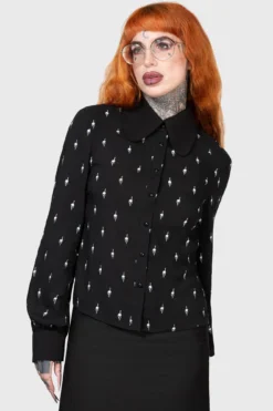 Wednesday x KILLSTAR Love Is Torture Blouse -Kill Star Store LOVE IS TORTURE BLOUSE W G