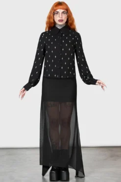 Wednesday x KILLSTAR Love Is Torture Blouse -Kill Star Store LOVE IS TORTURE BLOUSE W H