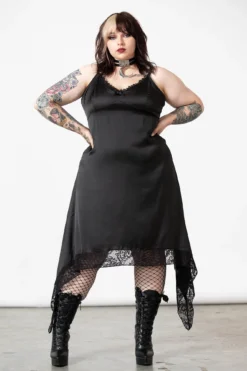 KILLSTAR Loya Satin Maxi Dress [Plus Size]