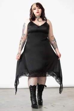 KILLSTAR Loya Satin Maxi Dress [Plus Size] -Kill Star Store LOYA SATIN MAXI DRESS PLUS W F