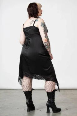 KILLSTAR Loya Satin Maxi Dress [Plus Size] -Kill Star Store LOYA SATIN MAXI DRESS PLUS W H