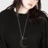 KILLSTAR Luna Crescent Moon Statement Necklace [S]