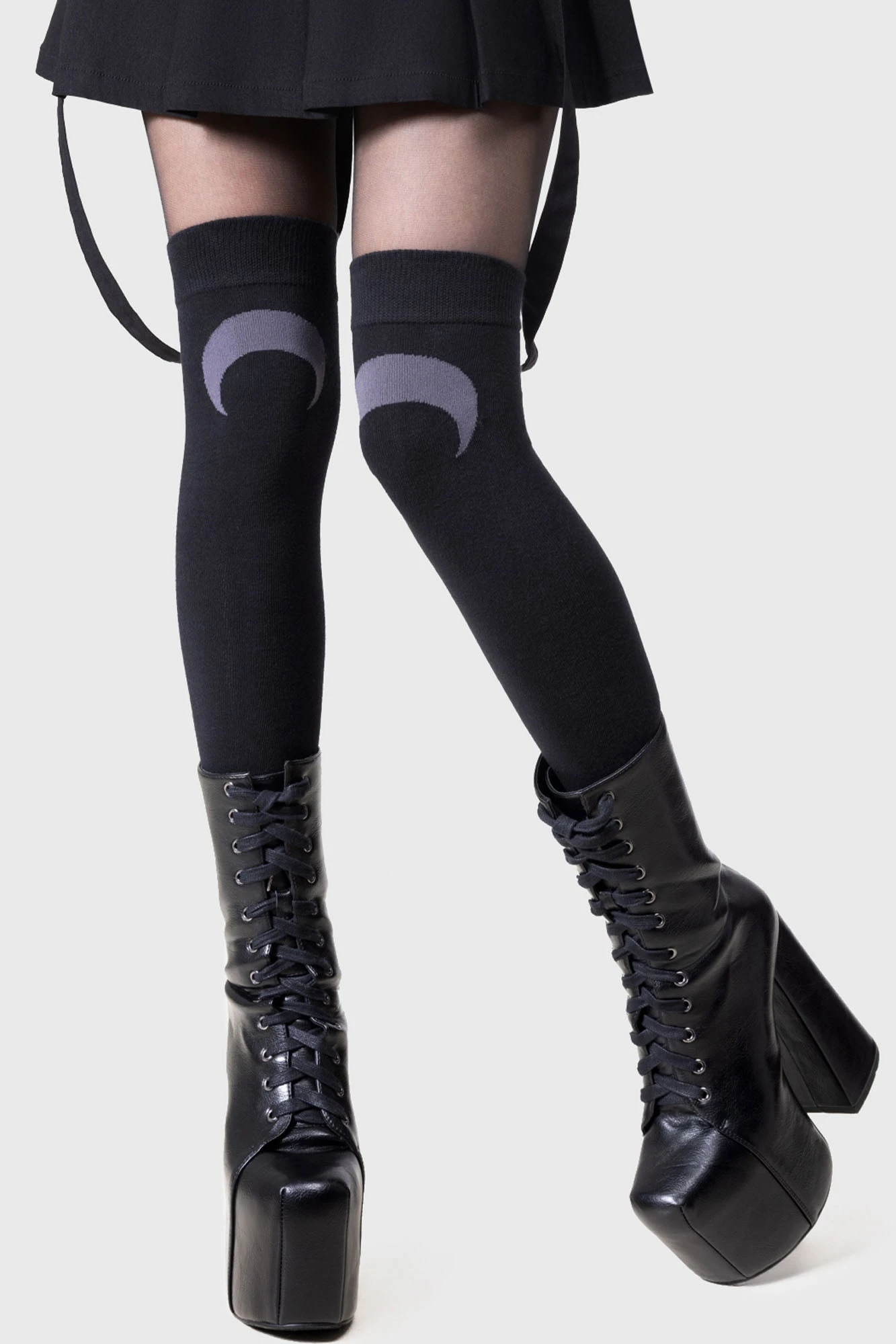Lunaloom Crescent Moon Over-the-Knee Socks 1 Lunaloom Crescent Moon Over-the-Knee Socks