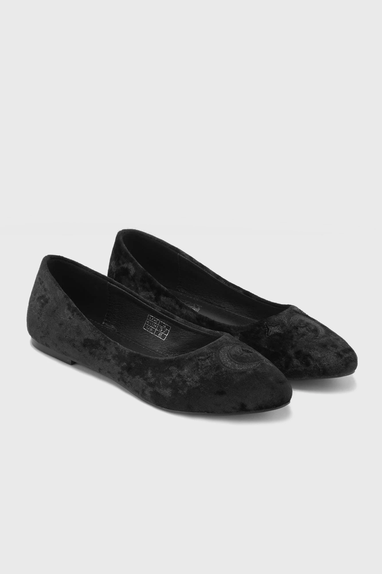 Killstar Lunanite Velvet Flats 2 Killstar Lunanite Velvet Flats - Image 2