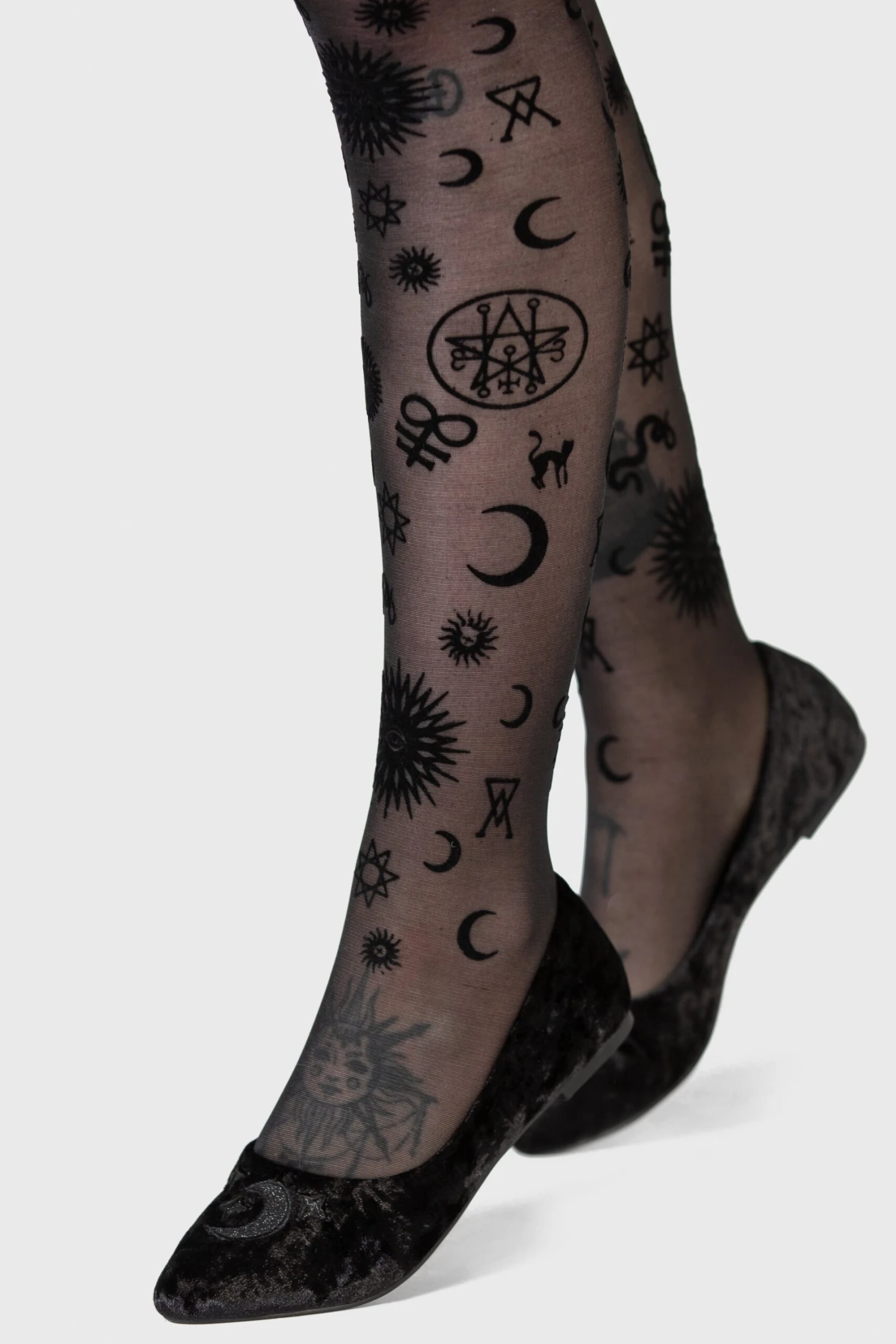 Killstar Lunanite Velvet Flats 5 Killstar Lunanite Velvet Flats - Image 5