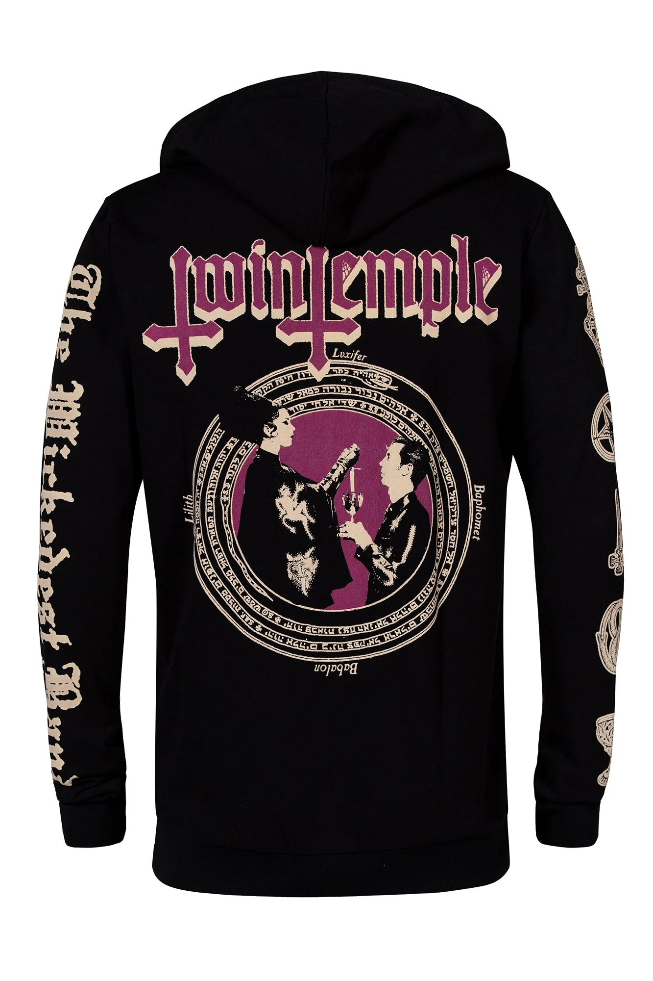 Killstar x Twin Temple Magic Circle Plus Size Zip Hoodie 6 Killstar x Twin Temple Magic Circle Plus Size Zip Hoodie - Image 6