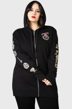 Killstar x Twin Temple Magic Circle Plus Size Zip Hoodie