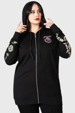 Killstar x Twin Temple Magic Circle Plus Size Zip Hoodie 8 Killstar x Twin Temple Magic Circle Plus Size Zip Hoodie -Kill Star Store MAGIC CIRCLE HOODIE PLUS W D