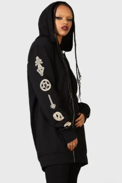 KILLSTAR Magic Circle Unisex Zip Hoodie - Twin Temple Collection -Kill Star Store MAGIC CIRCLE HOODIE W E