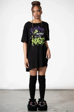 KILLSTAR Magic Rest T-Shirt Dress - Women's Alternative Statement Fashion -Kill Star Store MAGIC REST TSHIRT DRESS W D