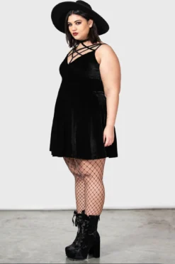 KILLSTAR Magica Skater Dress [PLUS] - Velvet Occult Fashion -Kill Star Store MAGICA SKATER DRESS PLUS W E 31e96cd3 06e6 4b2e b319 54d2dc68bc2a