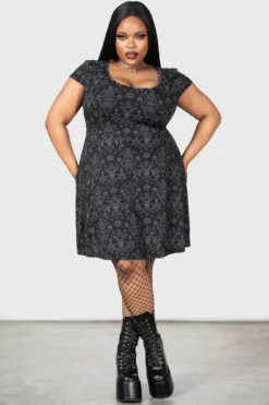 KILLSTAR Maiden's Spirit Skater Dress [PLUS] -Kill Star Store MAIDENS SPIRIT SKATER DRESS PLUS W E