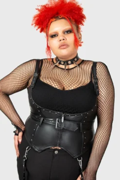 KILLSTAR Malapas Plus Size Faux Leather Underbust Corset