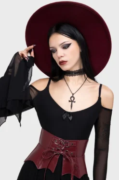 Wetland Bat Peplum Corset [Red] -Kill Star Store MALEVOLENT BRIM HAT B e37641d2 be80 469b 8a6d 90f29c6c6a81