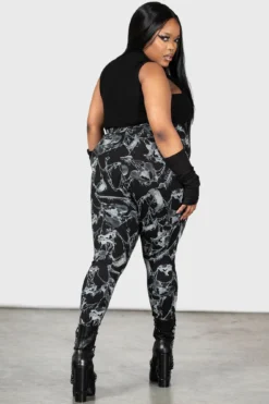 Killstar Mandeble Plus Size Leggings - Alternative Graphic Print -Kill Star Store MANDEBLE LEGGINGS PLUS W D