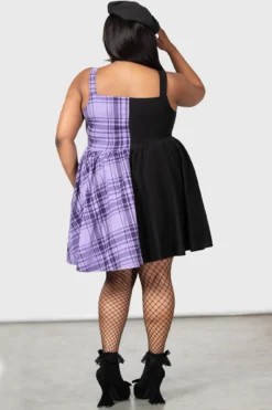 KILLSTAR Marie Zip Plus Size Dress with Fishnet Bell Sleeves -Kill Star Store MARIE ZIP DRESS PLUS W E