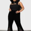 Killstar Marisola Velvet Flare Leggings [Plus Size]