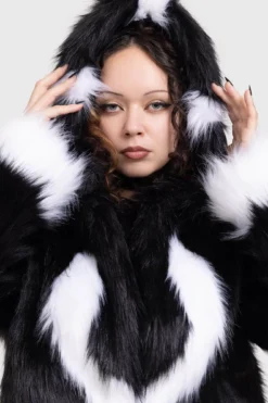 Killstar x Gremlins: Mohawk Mogwai Faux Fur Hooded Jacket