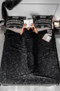 Moon Bloom Velvet Blanket