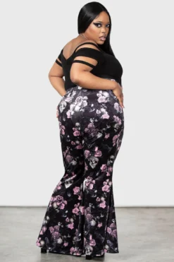 Moondance Bell Bottoms [BLACK/PINK] [PLUS] -Kill Star Store MOONDANCE BELL BOTTOMS PLUS W D