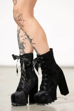 KILLSTAR Mormaer Velvet Platform Boots 9 KILLSTAR Mormaer Velvet Platform Boots -Kill Star Store MORAER BOOTS W D