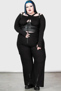KILLSTAR Moray High Waisted Cargo Trousers [PLUS] -Kill Star Store MORAY HIGH WAISTED TROUSERS PLUS W 3
