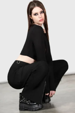 Moray High Waisted Trousers 7 Moray High Waisted Trousers -Kill Star Store MORAY HIGH WAISTED TROUSERS W 4
