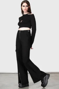 Moray High Waisted Trousers 9 Moray High Waisted Trousers -Kill Star Store MORAY HIGH WAISTED TROUSERS W B