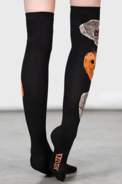 KILLSTAR Morbid Over Knee Socks -Kill Star Store MORBID OVER KNEE SOCKS W D
