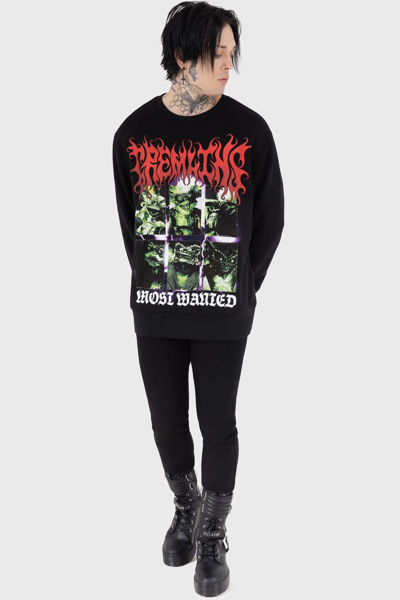 Killstar x Gremlins Most Wanted Relaxed Fit Sweatshirt 1 Killstar x Gremlins Most Wanted Relaxed Fit Sweatshirt