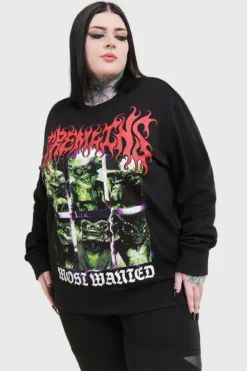 Killstar x Gremlins Most Wanted Relaxed Fit Sweatshirt 12 Killstar x Gremlins Most Wanted Relaxed Fit Sweatshirt -Kill Star Store MOST WANTED SWEATSHIRT PLUS W D b7520626 718f 4d57 b03e 4a550fa129d4