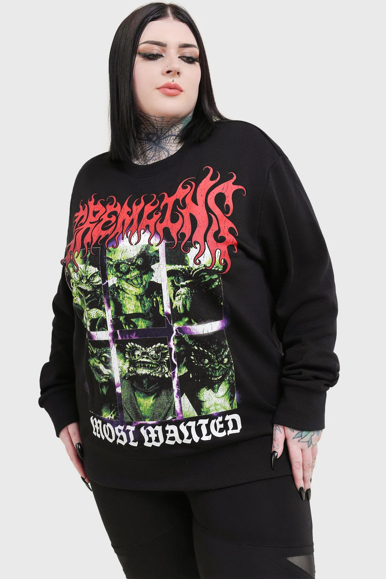 Killstar x Gremlins Most Wanted Relaxed Fit Sweatshirt 5 Killstar x Gremlins Most Wanted Relaxed Fit Sweatshirt - Image 5